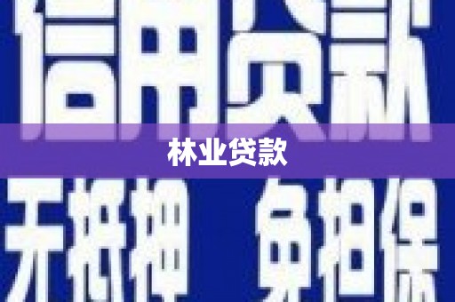 长滨林业贷款