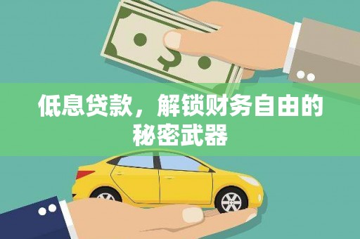 长滨低息贷款，解锁财务自由的秘密武器