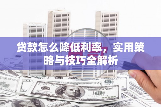 长滨贷款怎么降低利率，实用策略与技巧全解析