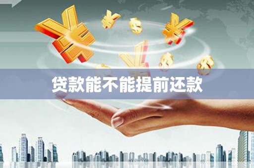 长滨贷款能不能提前还款