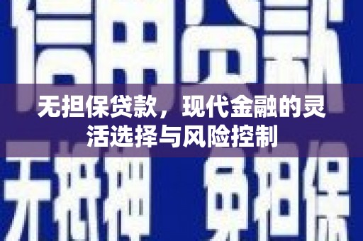 长滨无担保贷款，现代金融的灵活选择与风险控制