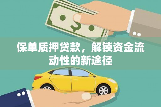 长滨保单质押贷款，解锁资金流动性的新途径