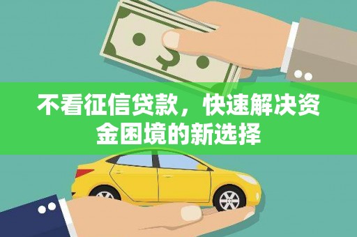 长滨不看征信贷款，快速解决资金困境的新选择