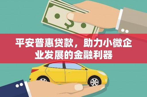 长滨平安普惠贷款，助力小微企业发展的金融利器