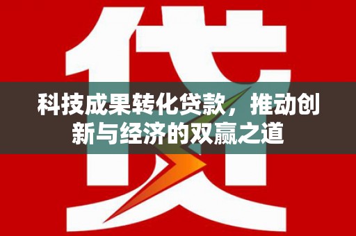 长滨科技成果转化贷款，推动创新与经济的双赢之道