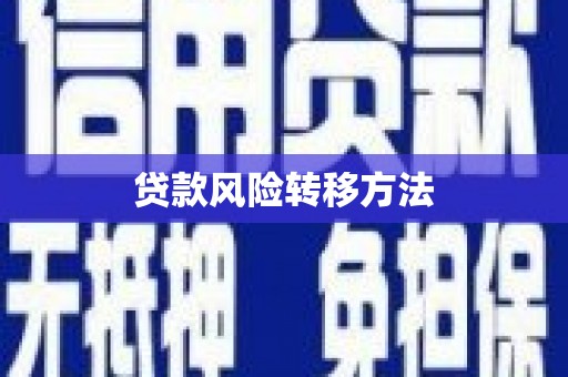 长滨贷款风险转移方法