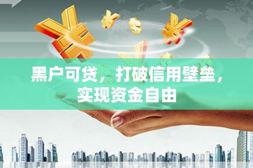 长滨黑户可贷，打破信用壁垒，实现资金自由