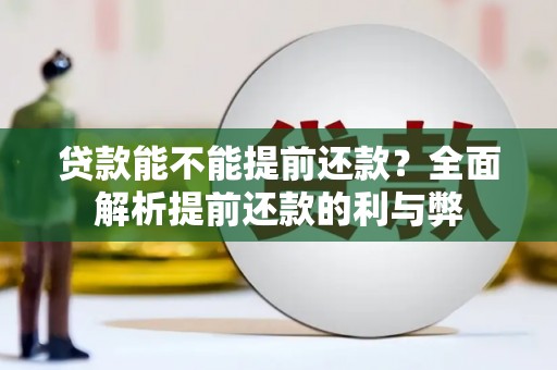 长滨贷款能不能提前还款？全面解析提前还款的利与弊