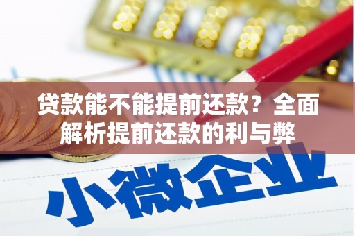 长滨贷款能不能提前还款？全面解析提前还款的利与弊