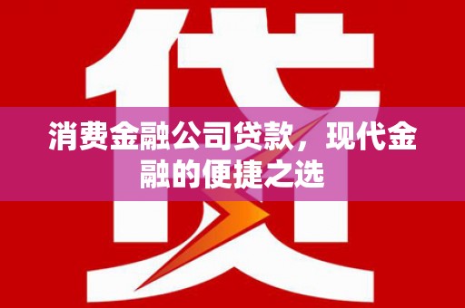 长滨消费金融公司贷款，现代金融的便捷之选