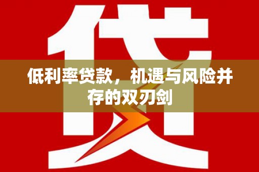 长滨低利率贷款，机遇与风险并存的双刃剑